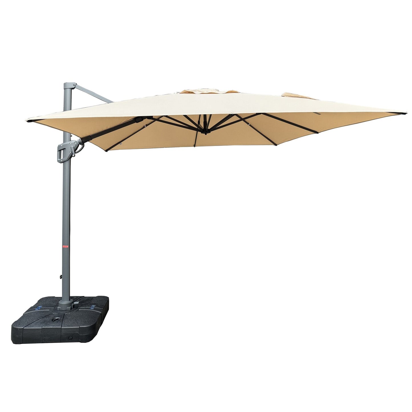 Sombrilla Florencia beige 3m de aluminio con poste lateral y tela poliéster – Sombrillas México