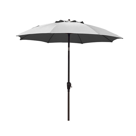 Sombrilla Toscana color gris de poliéster 3m para jardín, terraza y restaurante