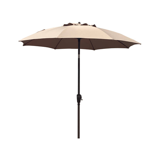 Sombrilla Toscana color taupe de poliéster 3m para jardín, terraza y restaurante