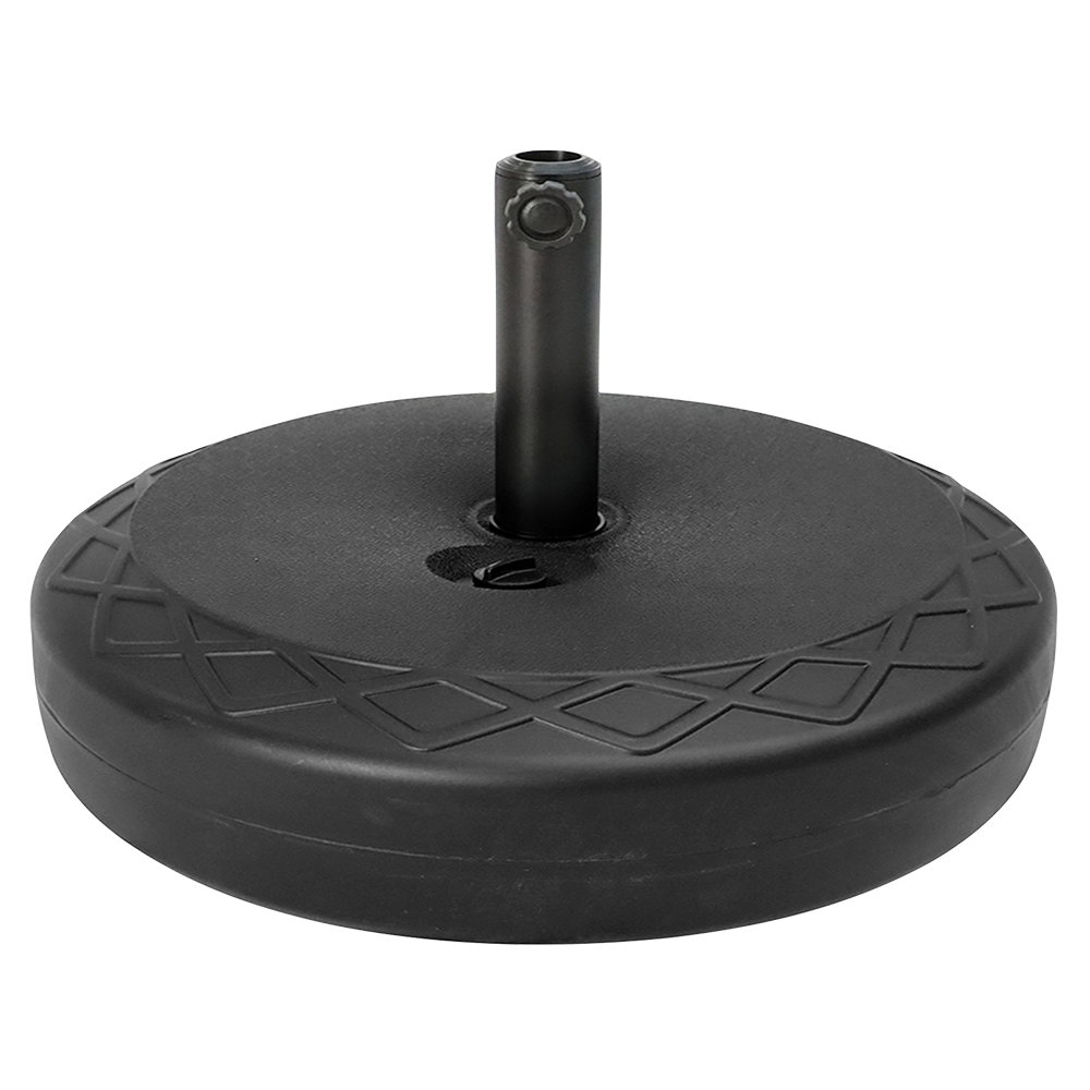 Base redonda para sombrilla de jardín y terraza en color negro