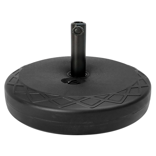 Base redonda para sombrilla de jardín y terraza en color negro